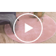 Moderne vaske teppe LINDO sirkel rosa, antiskli, raggete