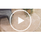 Moderne vaske teppe LINDO sirkel beige, antiskli, raggete