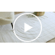 CURVY hvitt 11 Curves vaskbart teppe, strukturert, preget, plysj
