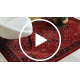 ORIENT Y307 teppe burgunder / svart Ramme, klassisk, ornament, med frynser
